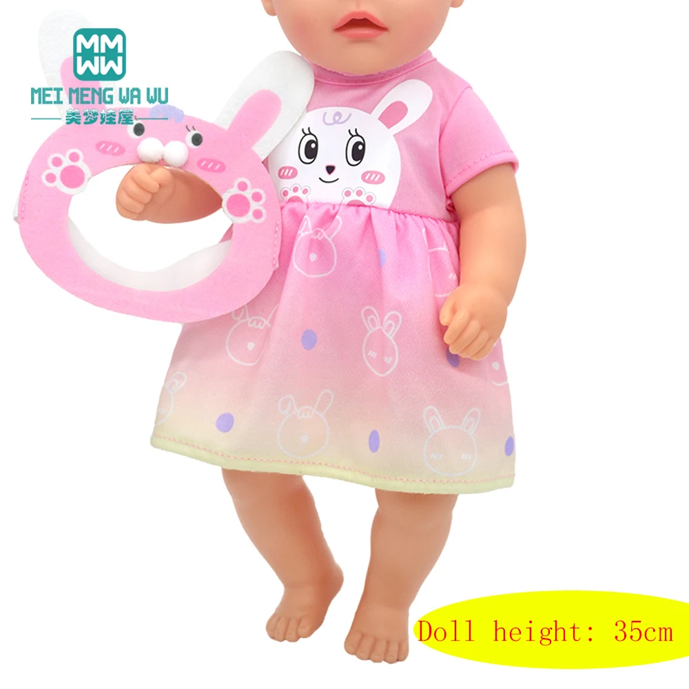 Mini Toys Doll Clothes 35cm 14inch Born Doll Fashion Blankets Dresses Onesies Suit Girl Gift