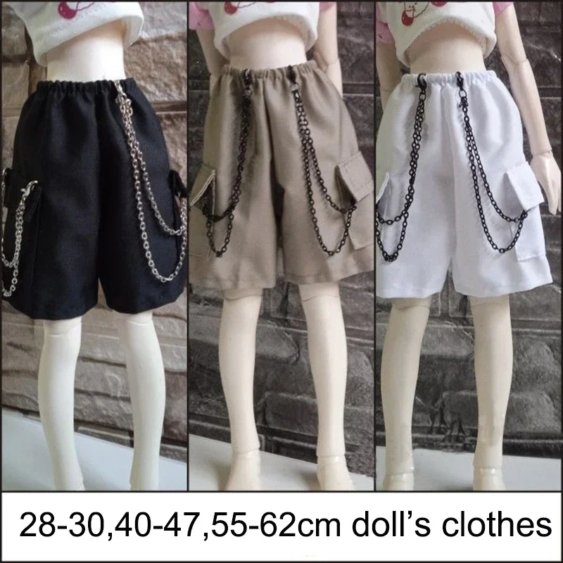 1/3 1/4 1/6 Doll's Clothes Work Shorts for 30/45/60cm Bjd Doll White/black/brown Diy Girl Toys Dress Up Diy Doll Accessories