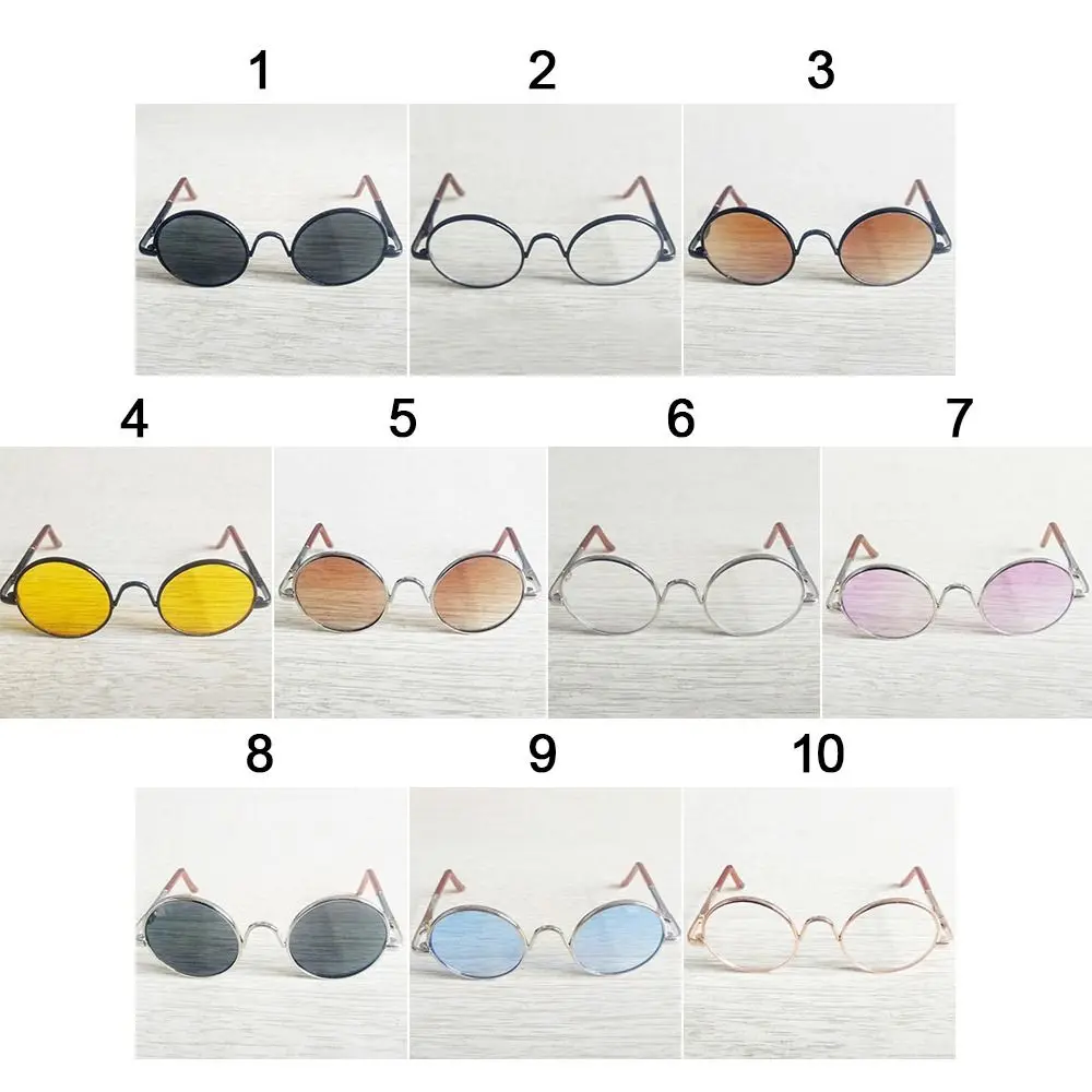 Fashion Glasses For 15~20cm Cotton Dolls Casual Wear Round Frame Plush Doll Eyeglasses for 1/3 1/4 BJD Dolls for Blythe Doll