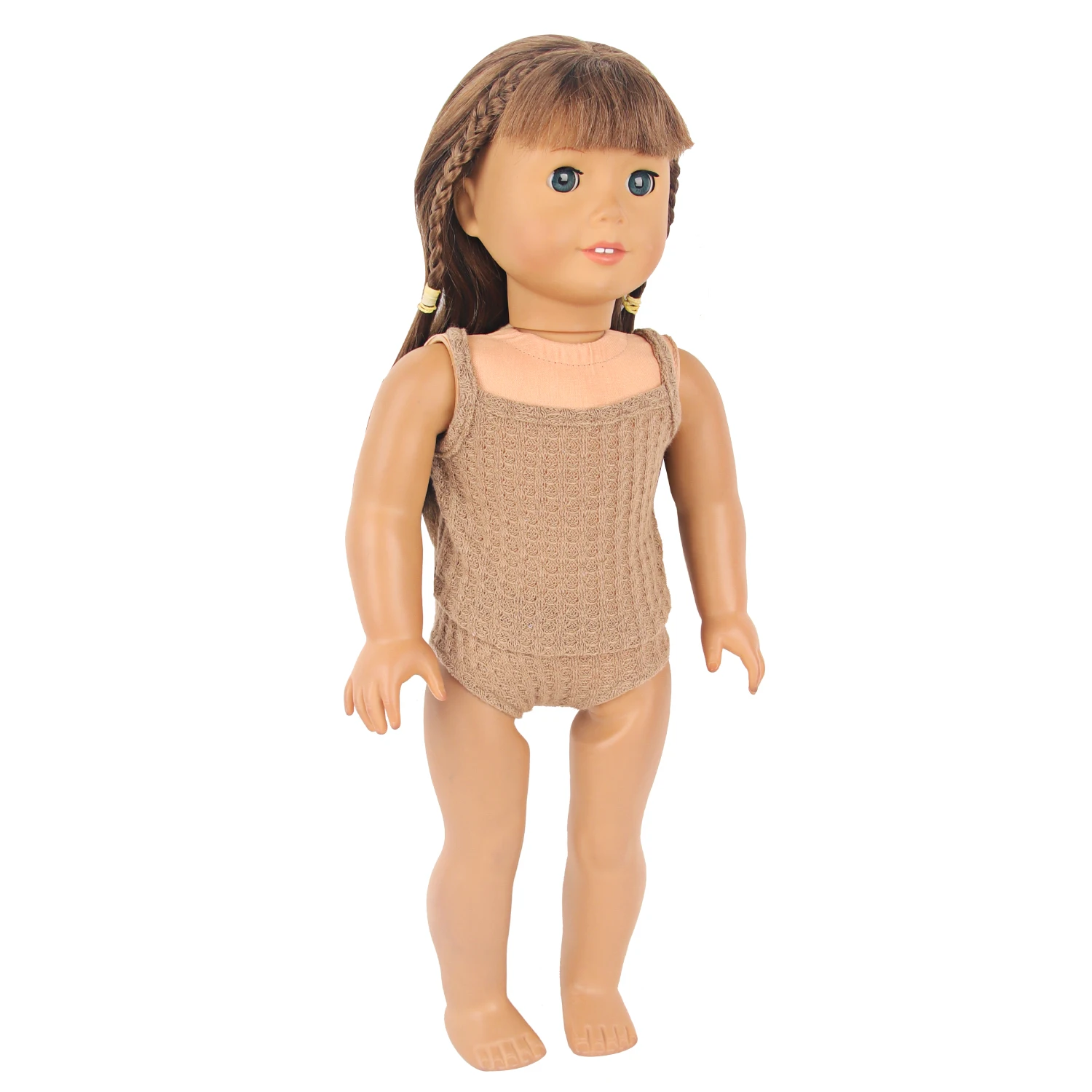 Purple Color Doll Accessories Luggage, Sweater Pajamas, Yoga mat, Shoes, Camera, Hangers For 43cm Baby New Born&American Dolls