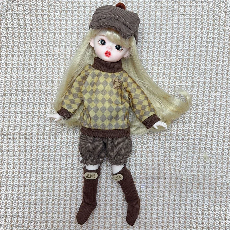 Fashion Cute Casual 30cm Doll Clothes 1/6 BJD Doll Outfit Set Doll Accessories Girl Toy Gift Holiday Gift