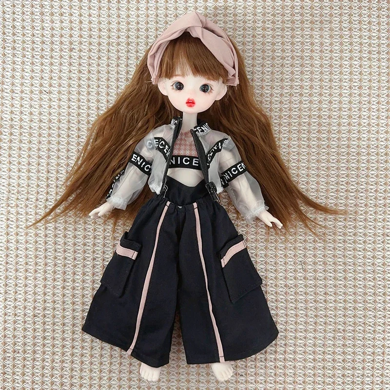 Fashion Cute Casual 30cm Doll Clothes 1/6 BJD Doll Outfit Set Doll Accessories Girl Toy Gift Holiday Gift