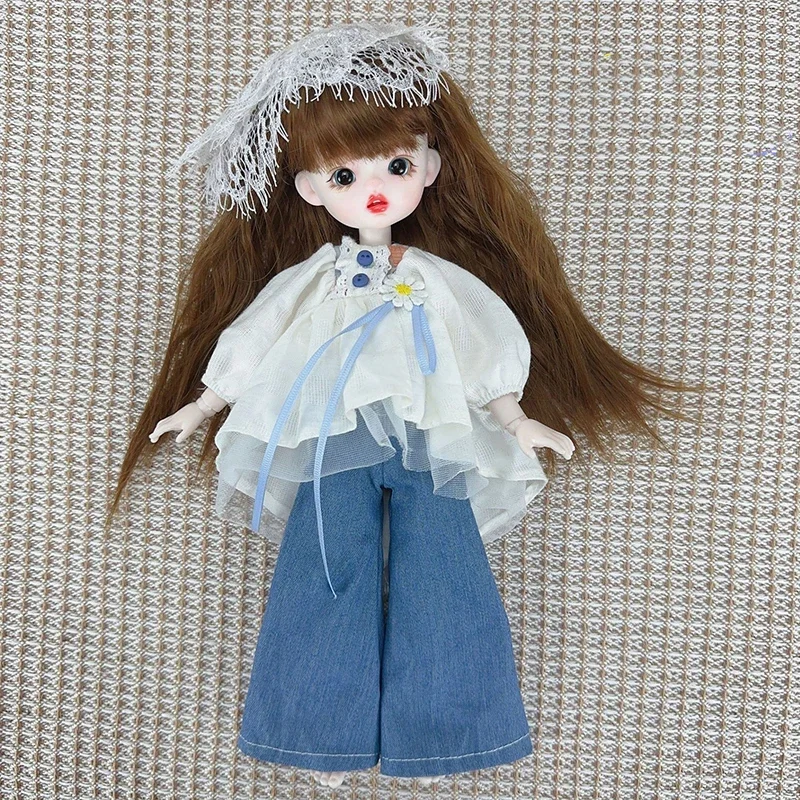 Fashion Cute Casual 30cm Doll Clothes 1/6 BJD Doll Outfit Set Doll Accessories Girl Toy Gift Holiday Gift
