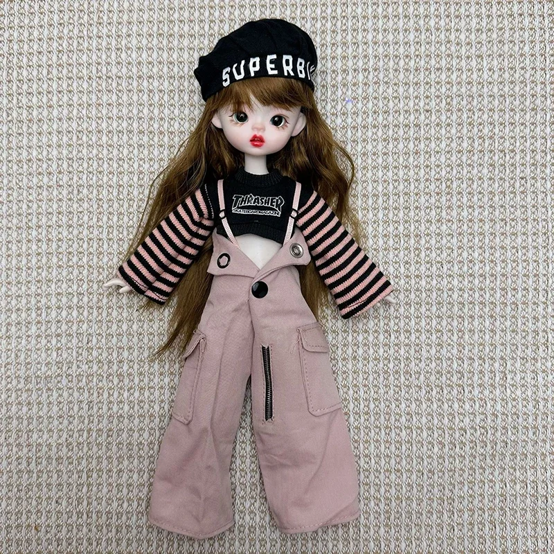 Fashion Cute Casual 30cm Doll Clothes 1/6 BJD Doll Outfit Set Doll Accessories Girl Toy Gift Holiday Gift