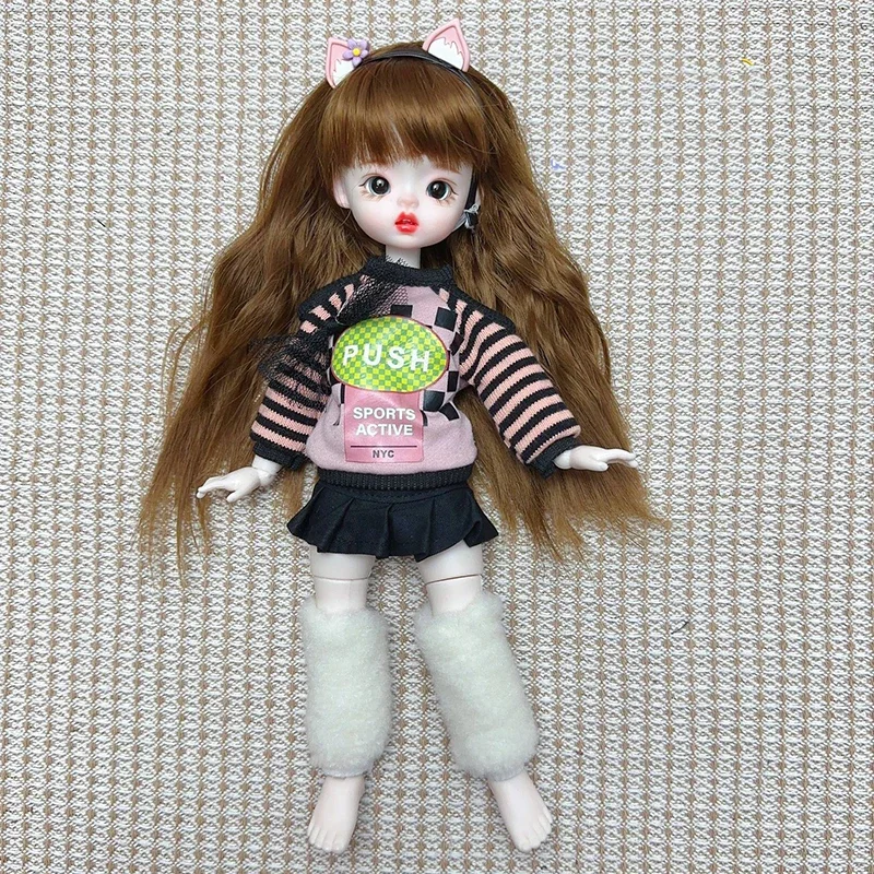 Fashion Cute Casual 30cm Doll Clothes 1/6 BJD Doll Outfit Set Doll Accessories Girl Toy Gift Holiday Gift