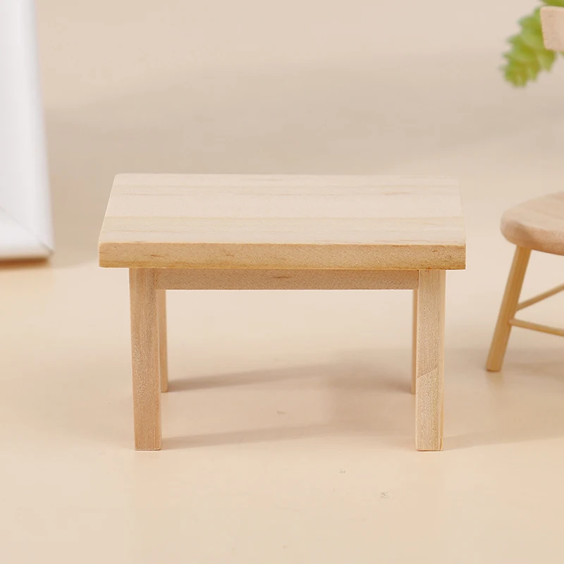 1:12 Dollhouse Miniature Wooden Table Model Furniture Accessories Toys