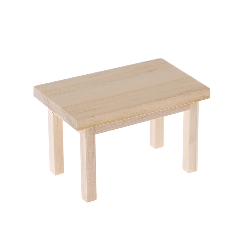 1:12 Dollhouse Miniature Wooden Table Model Furniture Accessories Toys