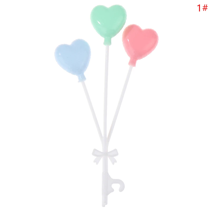1Set 1:6 Dollhouse Miniature Colorful Balloon Windmills Round Heart-shaped Balloon Ornament Home Garden Decor Toy