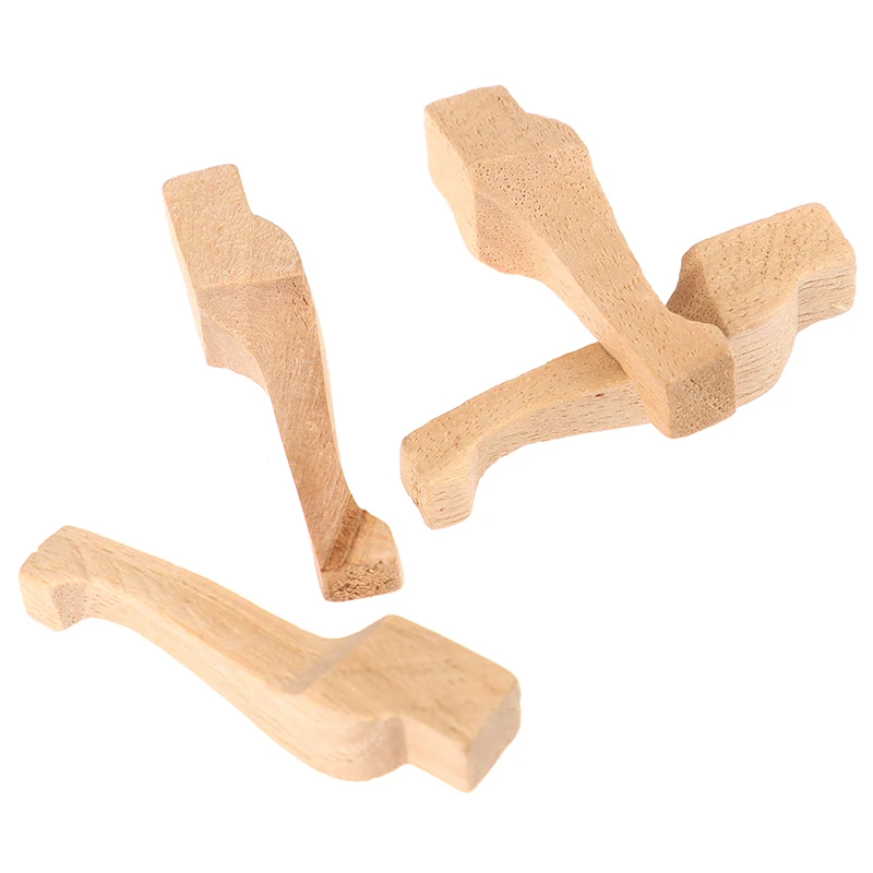 4pcs/lot 1:12 Wooden Dollhouse Table Leg Miniature Furniture Diy Dollhouse Accessories Simulation Table Feet Model Dollhouse Toy