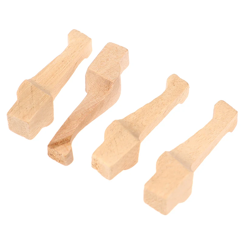 4pcs/lot 1:12 Wooden Dollhouse Table Leg Miniature Furniture Diy Dollhouse Accessories Simulation Table Feet Model Dollhouse Toy