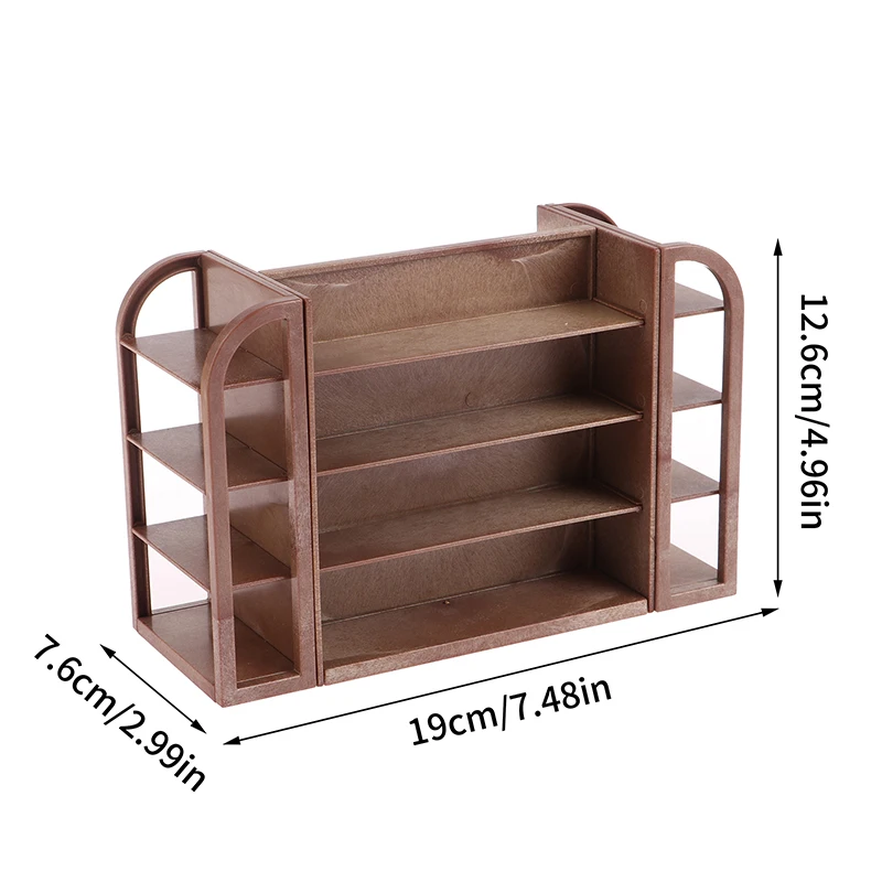1/12 Dollhouse Mini Supermarket Multilayer Display Shelf Dollhouse Store Cabinet Model Dolls House Furniture Decor Accessories