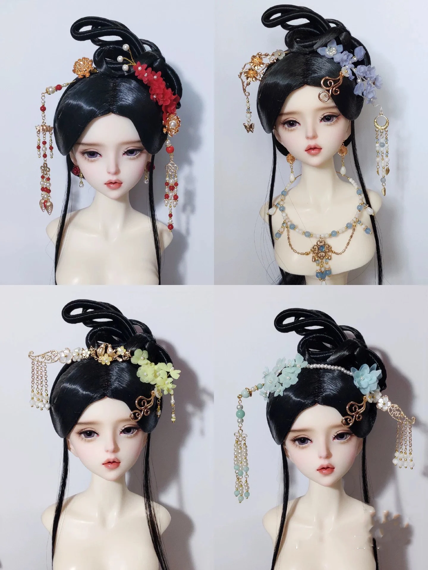 1/6 1/4 1/3 Scale BJD Hairpin Headwear Ancient Costume Hanfu Doll Hair Accessories For BJD/SD YOSD MSD SD13 Girl C2038