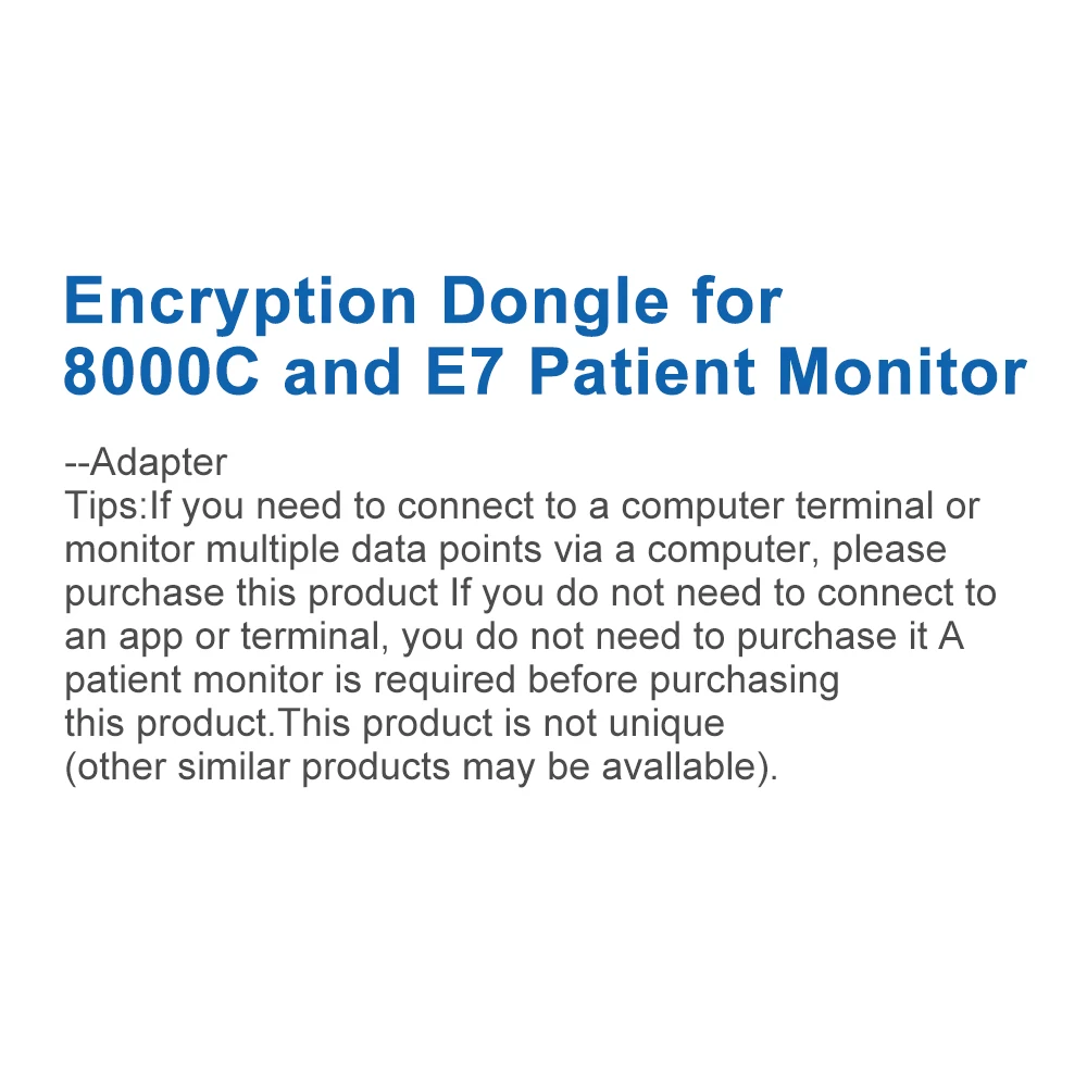 Patient Monitor Dongle Adapter for E7 8000C Monitor