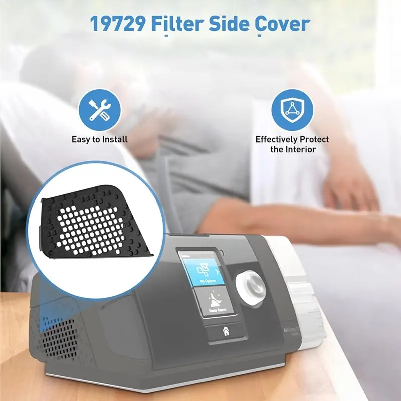 CPAP S10 Respirator Filter Membrane Cover Plate Side Plate Cover Plate Air Inlet Baffle Accessory Replacement Filter Side Cover