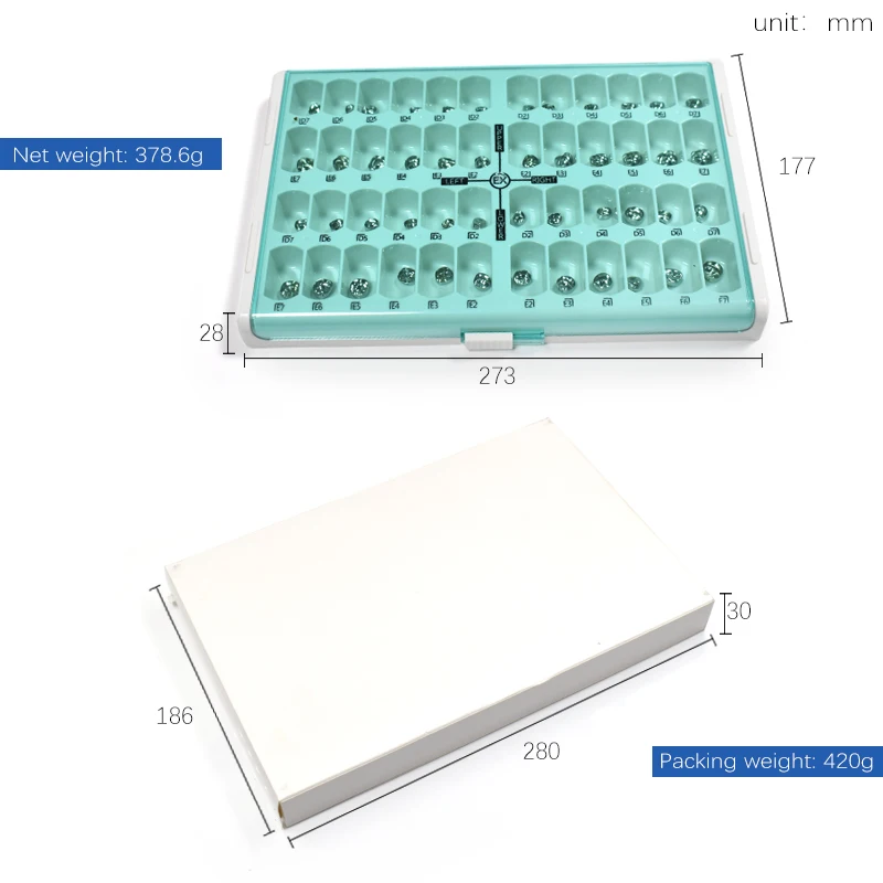JUMTOP Dental Kid Crowns Primary Molar Temporary Crowns Dentist Tools Orthodontic Materials