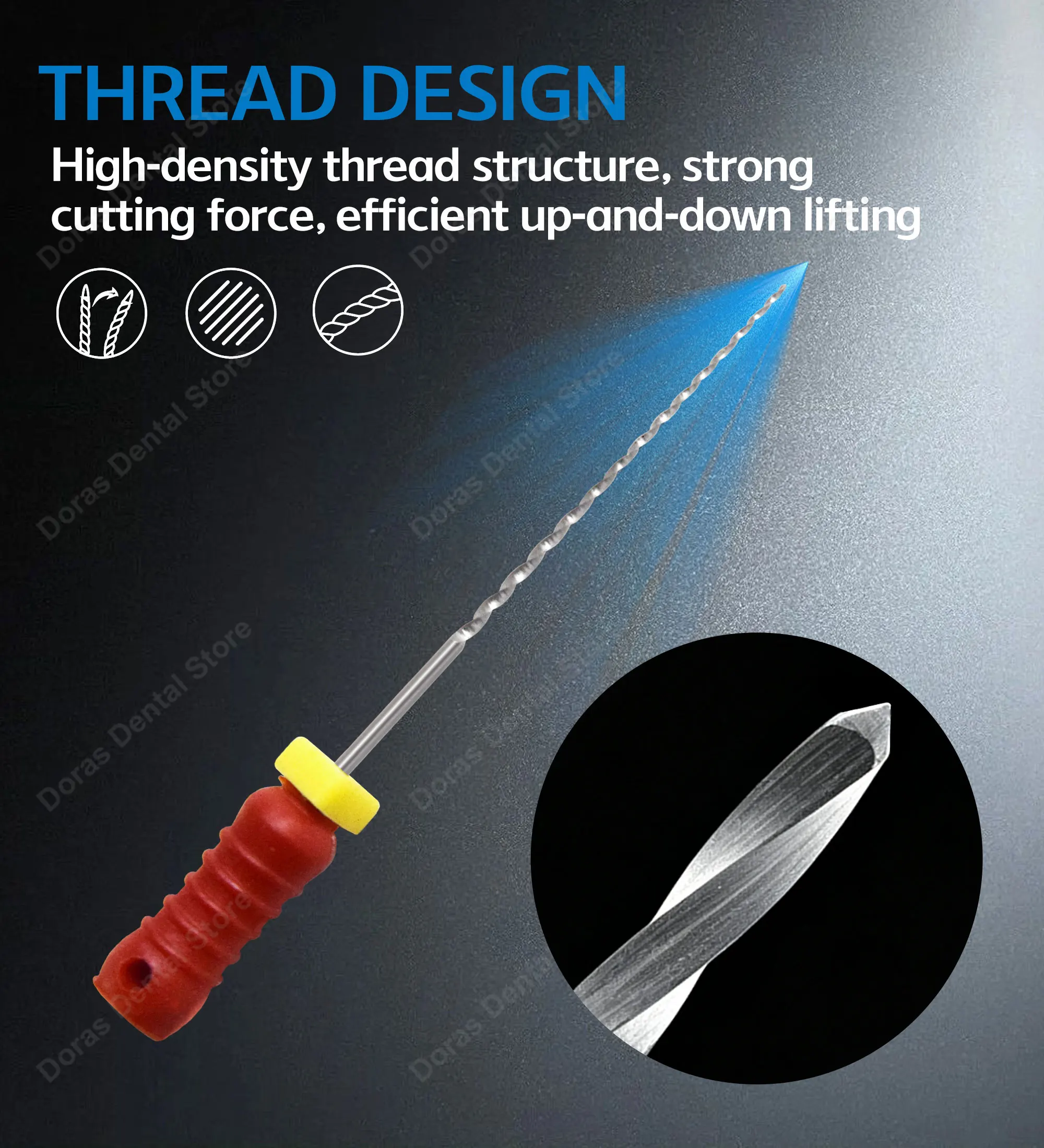 Glin NITI Reamer handuse Endodontic File Dental Instrument for Root Canal Treatment and Canal Preparation Endodontics