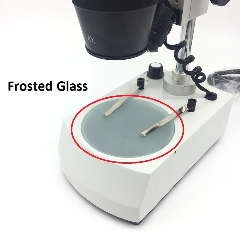 Stereo Microscope Working Stage Transparent Translucent Round Specimen Plate Frosted Glass White Black Plastic Work Board