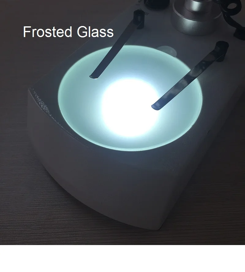 Stereo Microscope Working Stage Transparent Translucent Round Specimen Plate Frosted Glass White Black Plastic Work Board
