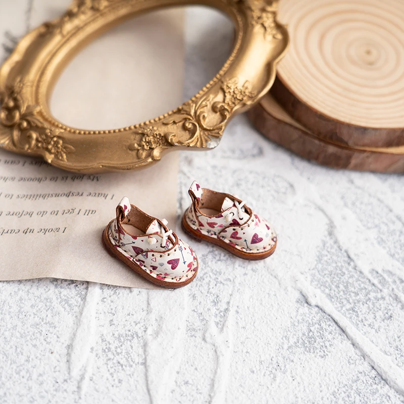 Blythe Baby Shoes Mini Toy Accessories OB22 Shoes Checker Shoes Small Cloth UFDOLL Mini Body OB24 Handmade Cowhide Shoes