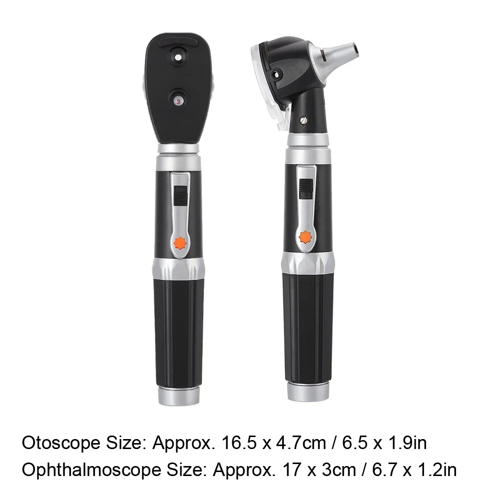 Double Hole Ear Eye Examination Ear Cleaning Devices Base Rechargeable Fiber Optic Ophthalmoscope Otoscope Tool Kit EU Plug USB