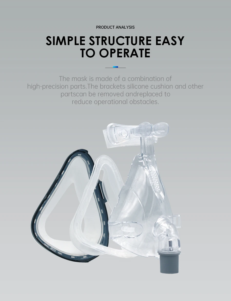 CPAP F1B F1A Full Face Mask Auto CPAP APAP BiPAP Universal Full Face Mask Anti Snoring Apnea Sleep Aiding OSAHS OSAS Nasal Mask
