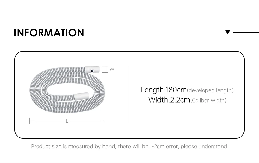 Ventilators For BMC Resmed Heated Tube Hose 70inch 1.8m Respirator Heater Tubing For Sleeping Apnea Anti Sorning Free Shipping