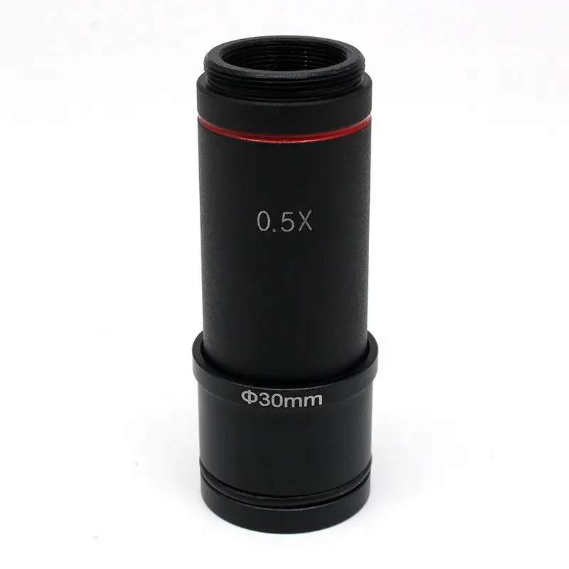 0.5X C-mount Lens Microscope Adapter Port Reducing Relay Lens Eyepiece CCD Camera Mounting Size 23.2mm or 30mm