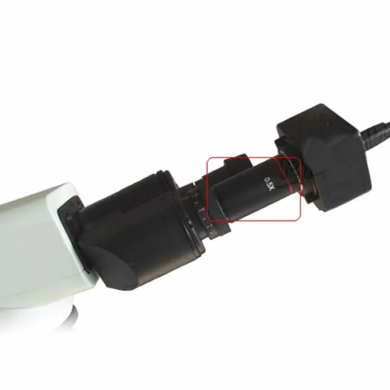0.5X C-mount Lens Microscope Adapter Port Reducing Relay Lens Eyepiece CCD Camera Mounting Size 23.2mm or 30mm