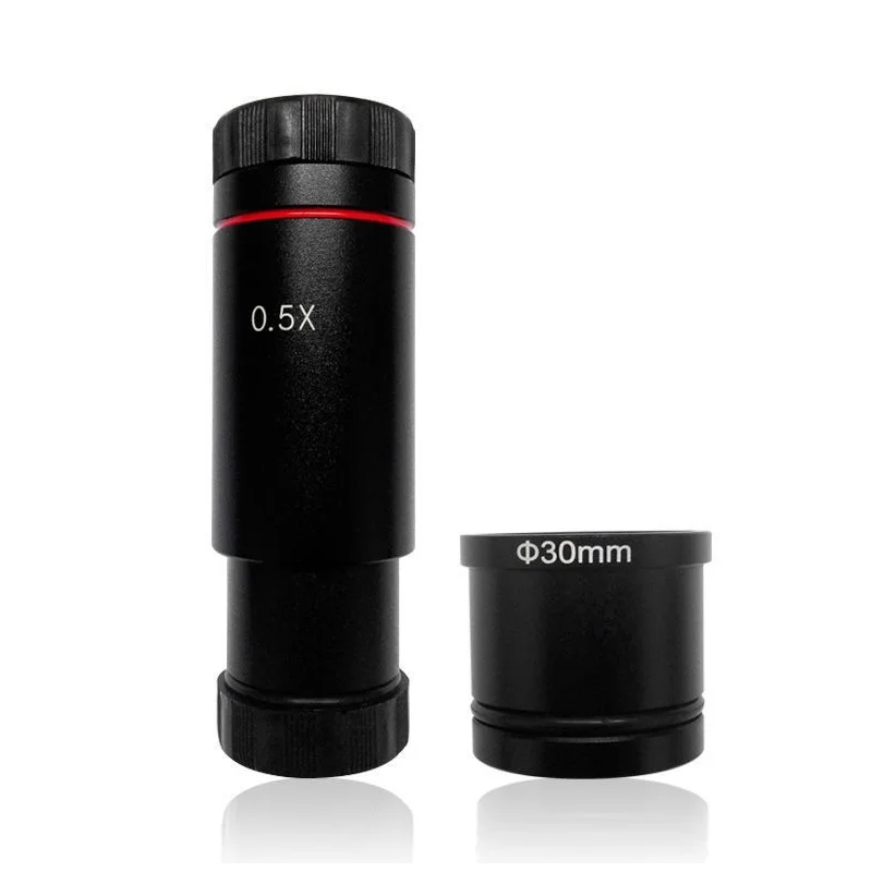 0.5X C-mount Lens Microscope Adapter Port Reducing Relay Lens Eyepiece CCD Camera Mounting Size 23.2mm or 30mm