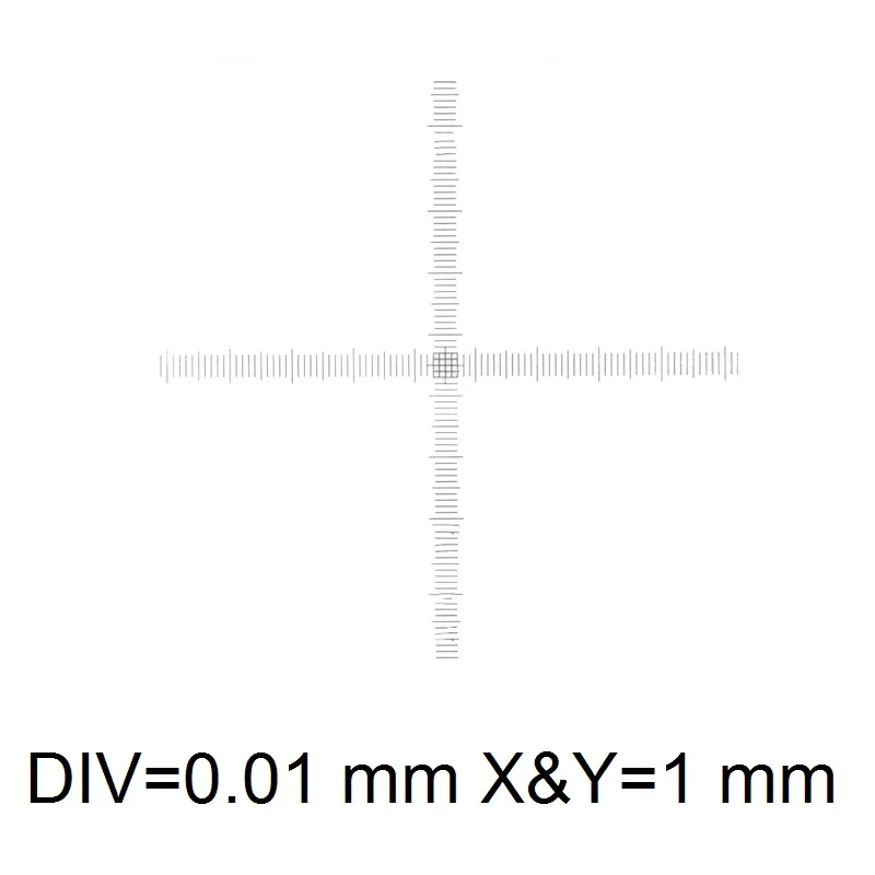 Eyepiece Micrometer Diameter 19mm Optical Glass Cross Ruler Net for Biogolical Microscope 23.2mm Ocular DIV 1 0.1 0.05 0.2 mm