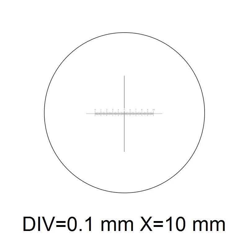 Eyepiece Micrometer Diameter 19mm Optical Glass Cross Ruler Net for Biogolical Microscope 23.2mm Ocular DIV 1 0.1 0.05 0.2 mm