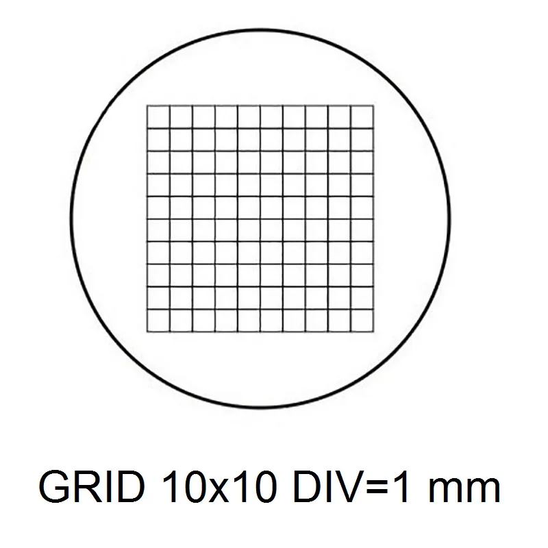 Eyepiece Micrometer Diameter 19mm Optical Glass Cross Ruler Net for Biogolical Microscope 23.2mm Ocular DIV 1 0.1 0.05 0.2 mm