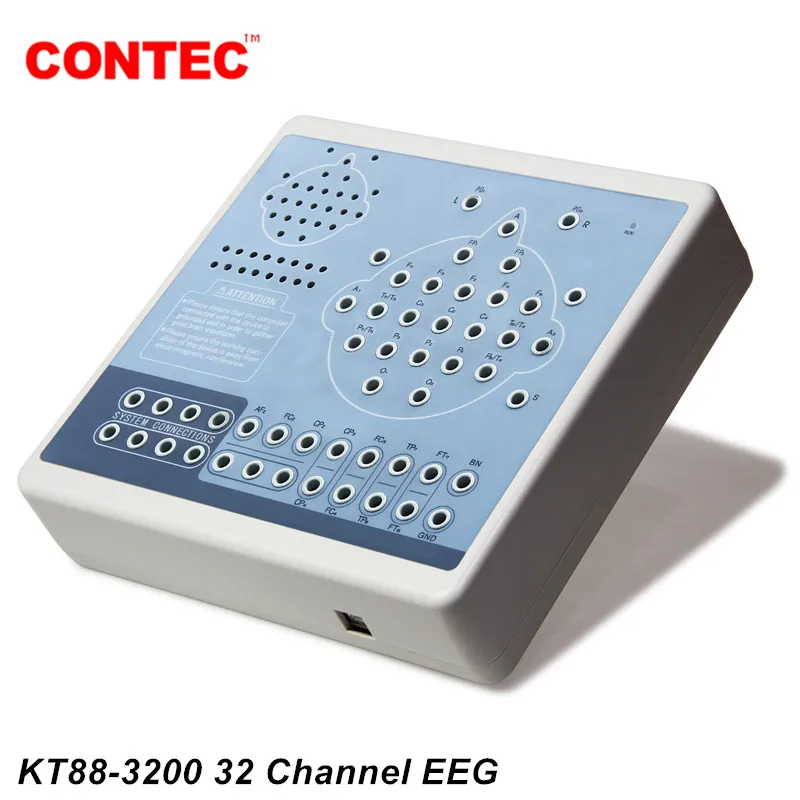 CONTEC Brand Digital Brain Electric RECORDER EEG machine Mapping System 32 Channel KT88-3200 PC Software