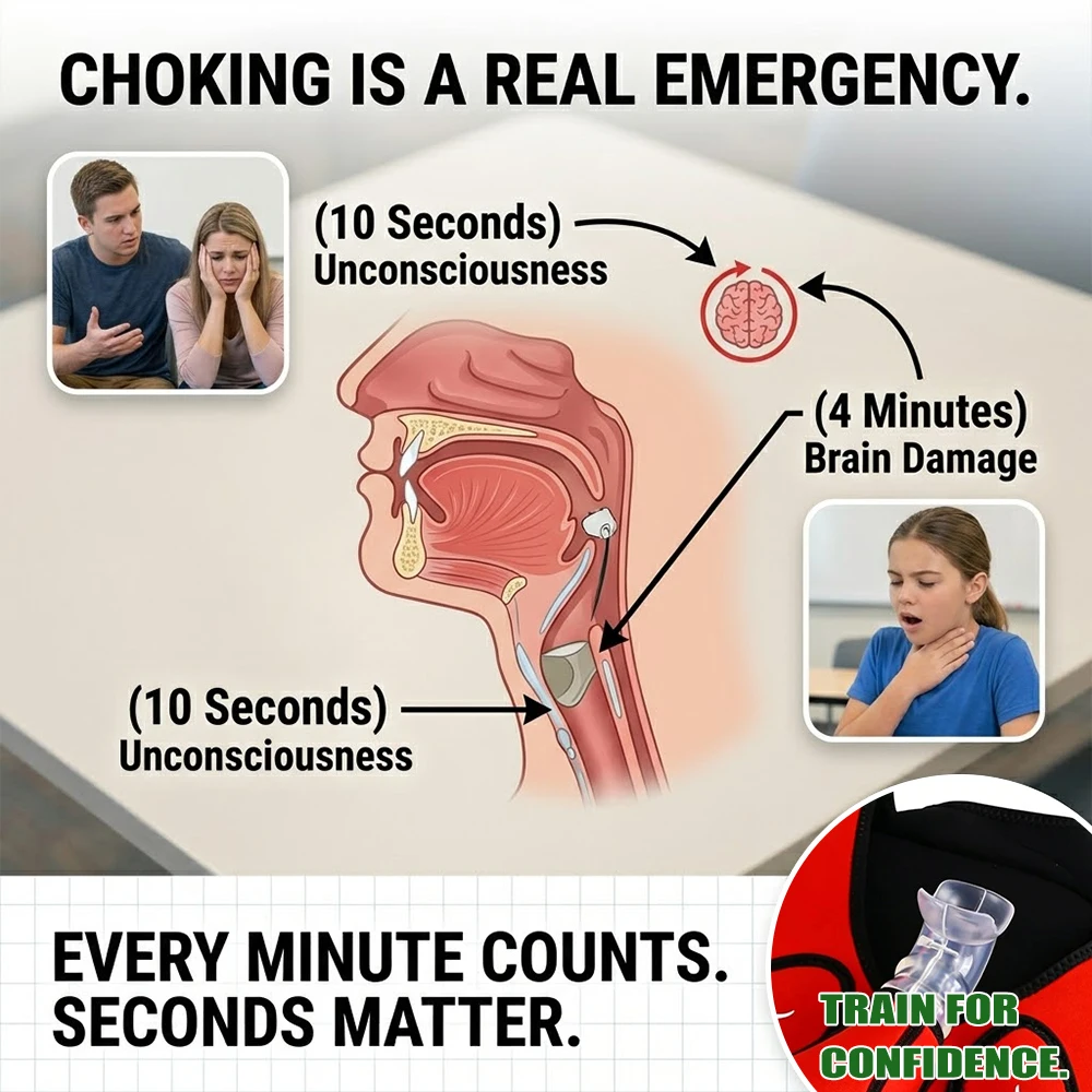 Resoxy Heimlich Maneuver Training Vest Choking Simulator for CPR First Aid Classroom Demonstration, Airway Obstruction Model