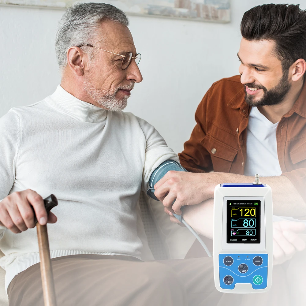 Contec ABPM50 Arm Ambulatory Blood Pressure Monitor 24hours NIBP Holter Monitor+ Adult, Child ,Large Adult Cuff  Choos