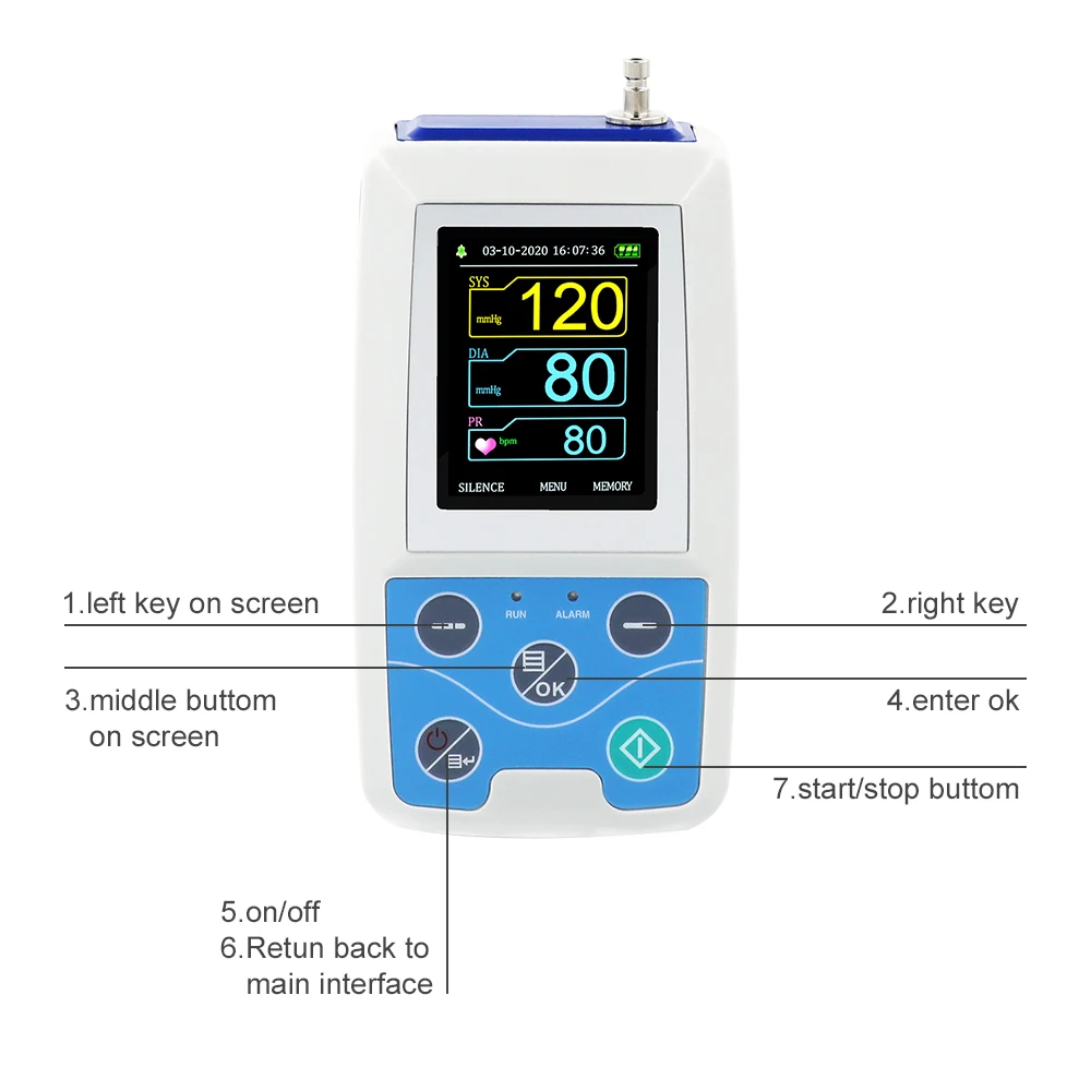 Contec ABPM50 Arm Ambulatory Blood Pressure Monitor 24hours NIBP Holter Monitor+ Adult, Child ,Large Adult Cuff  Choos