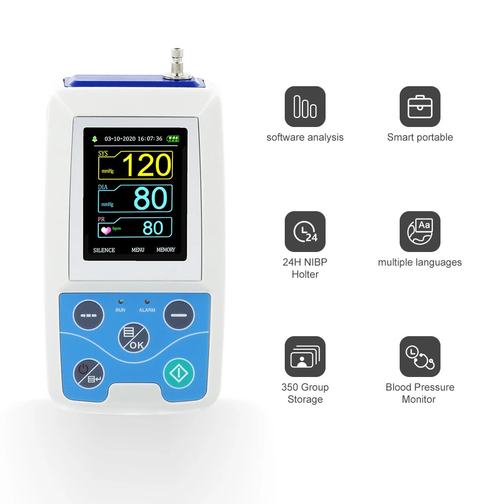 Contec ABPM50 Arm Ambulatory Blood Pressure Monitor 24hours NIBP Holter Monitor+ Adult, Child ,Large Adult Cuff  Choos