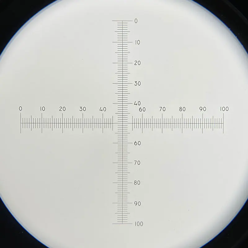DIV=0.1 mm Microscope Eyepiece Micrometer for Stage Micrometer Calibration Graticule Cross Ruler 10x10 Scale Slide