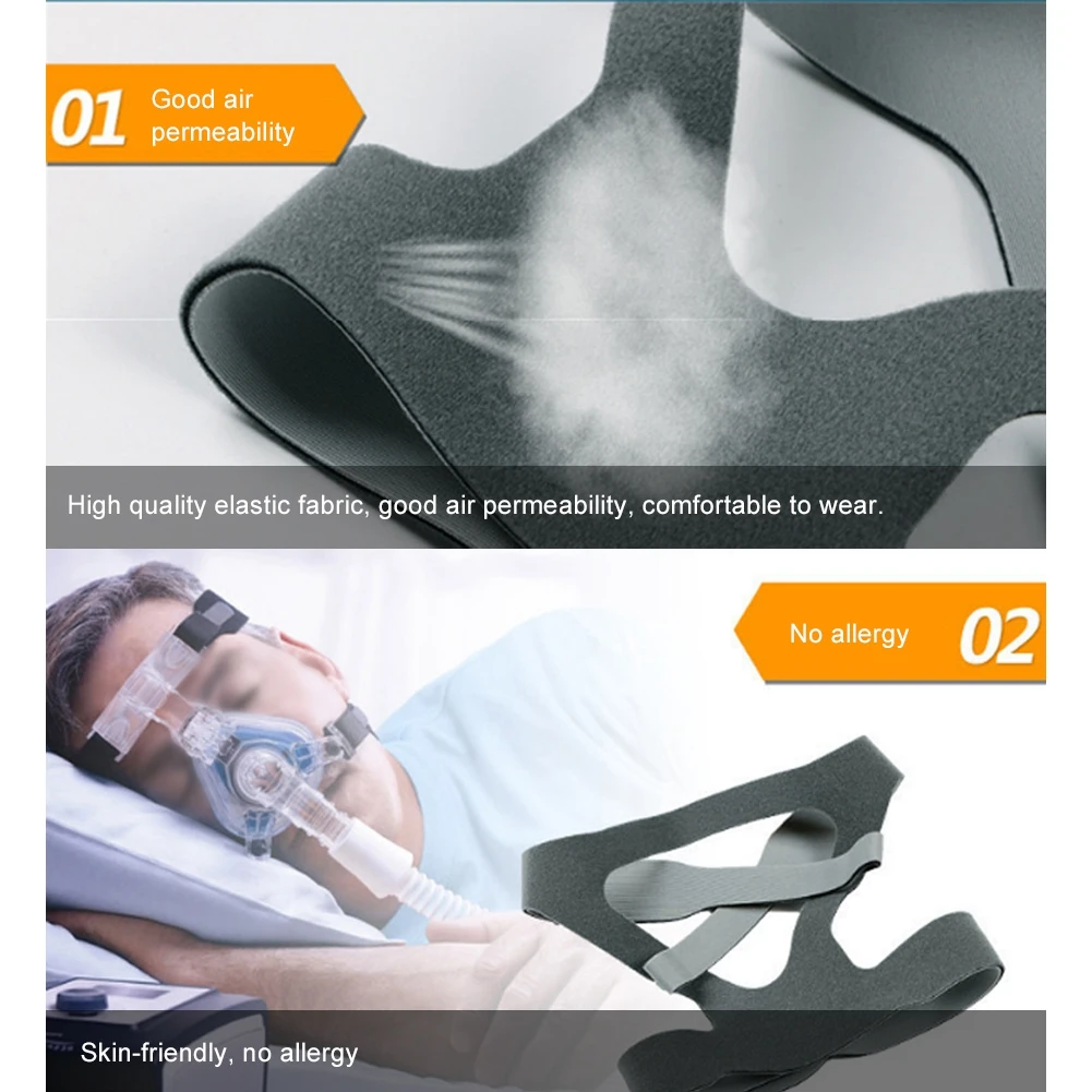 CPAP Medical Anti Snoring Headband Nasal Mask Respirator Replacement Bands Sleep Apnea Ventilator Head Belt Universal Elastic