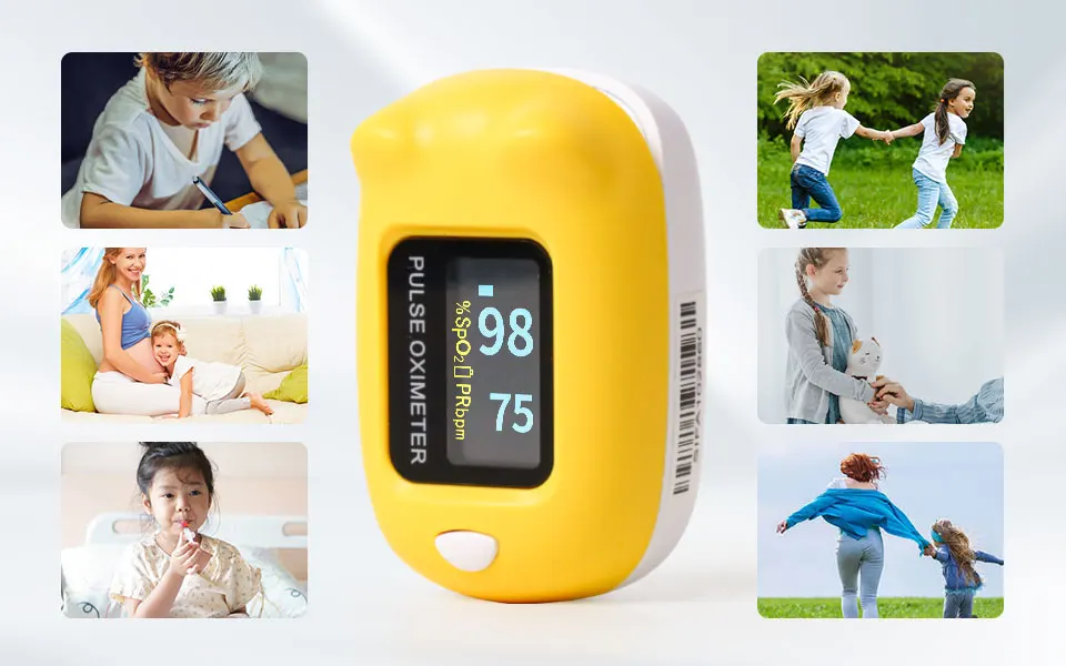 Contec CMS50Q1 Pediatric Baby Heart Rate Children Fingertip Pulse Oxygen Blood SPO2 pediatric Oximeter Monitor Oximetro Home