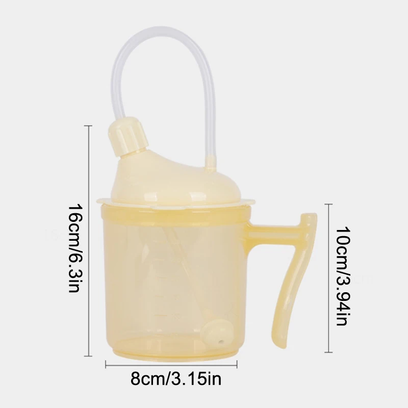 Disabled Lying-in Woman Elderly Spill Proof Dysphagia Cup Adult Sippy Cup Handle Plastic Mug Drinking Cup Parkinsons Aids Living