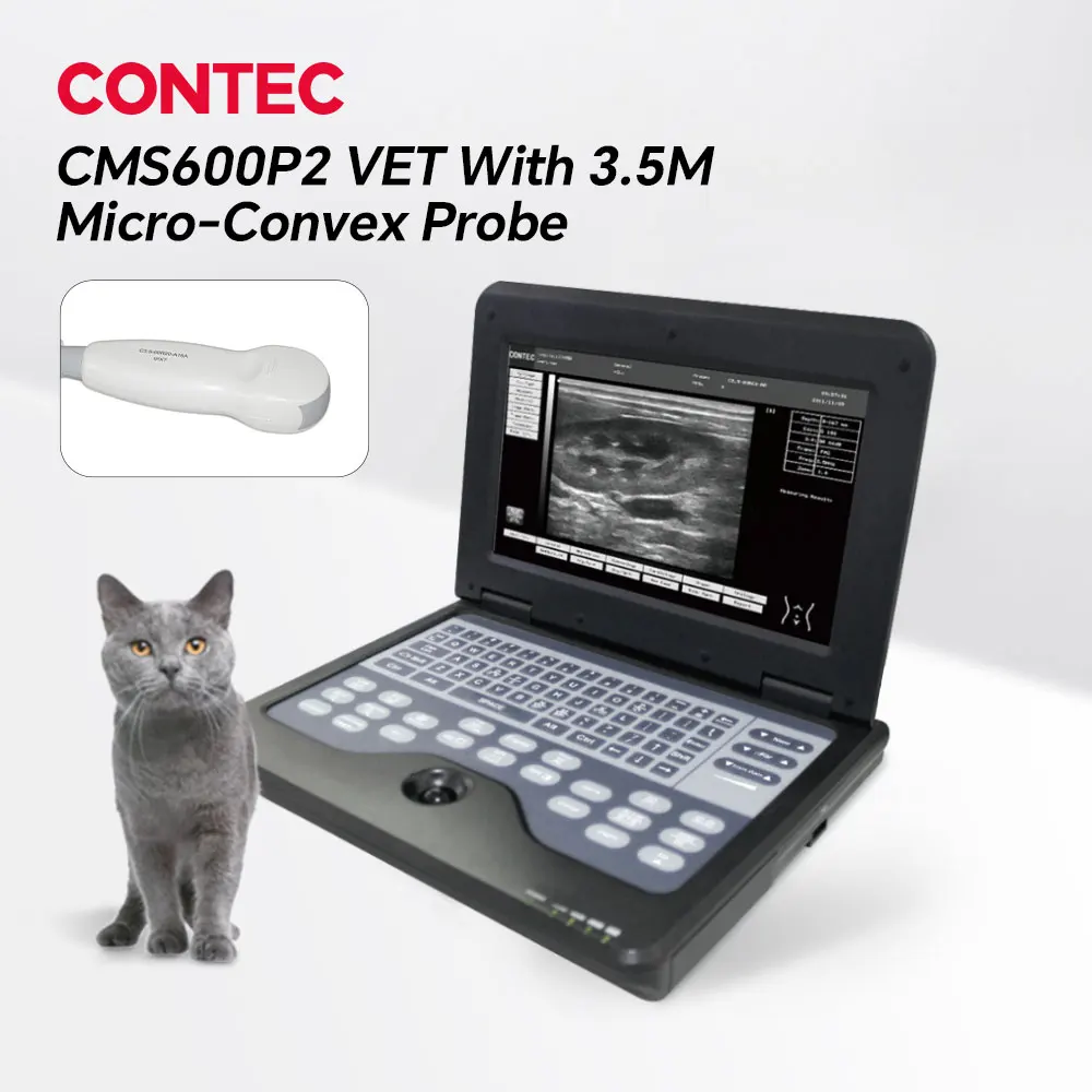 Contec Veterinary Ultrasound Scanner Laptop for Horse Equine Cow Sheep Dog Cat - Multiple Probe Types