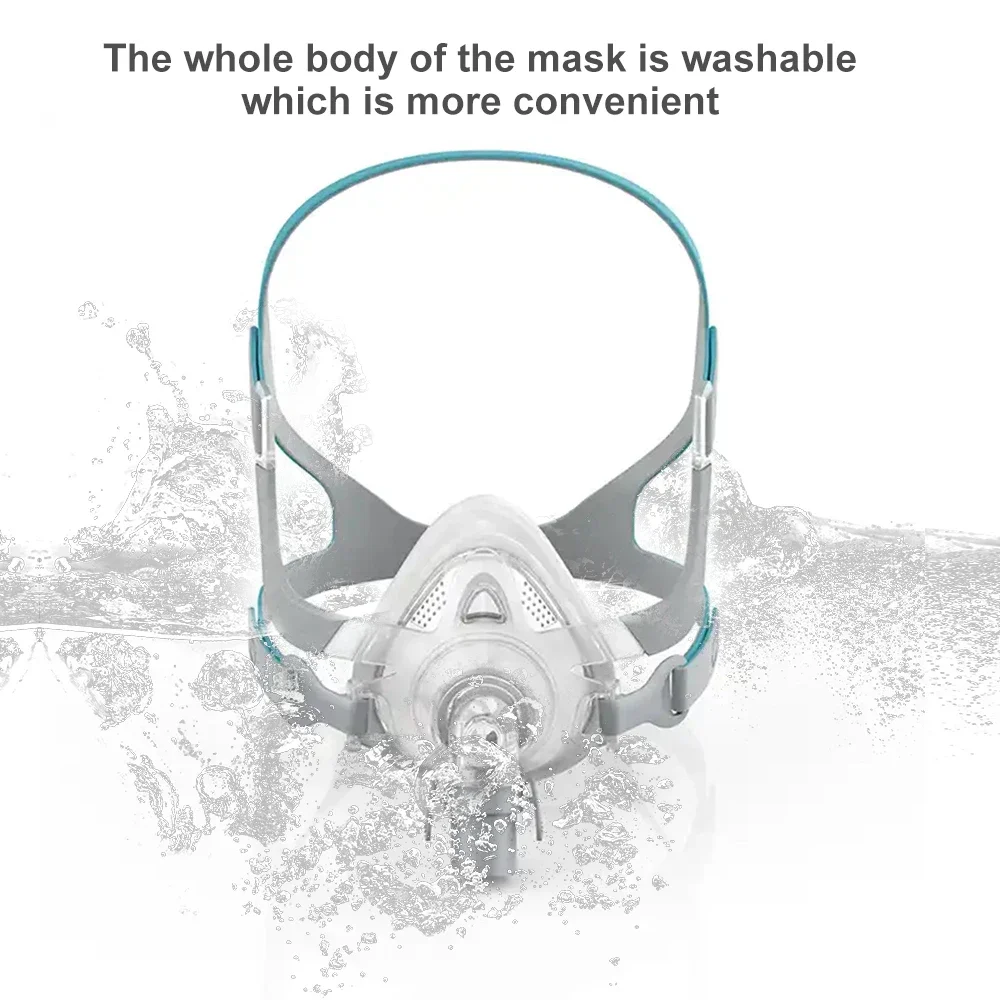 Resoxy FMIIP CPAP Mask Full Face Mask Auto CPAP APAP BIPAP Silicone Anti Snoring Sleep Apnea Sleep Aiding Respirator Mask