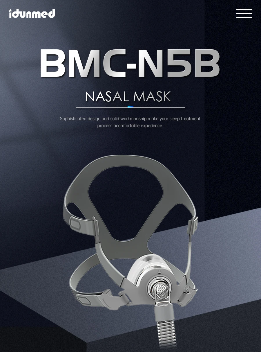 BMC CPAP Mask N4 Nasal Mask CPAP Mask Sleep Mask with Headgear S/M/L Different Size Suitable For CPAP Machine Connect Hose