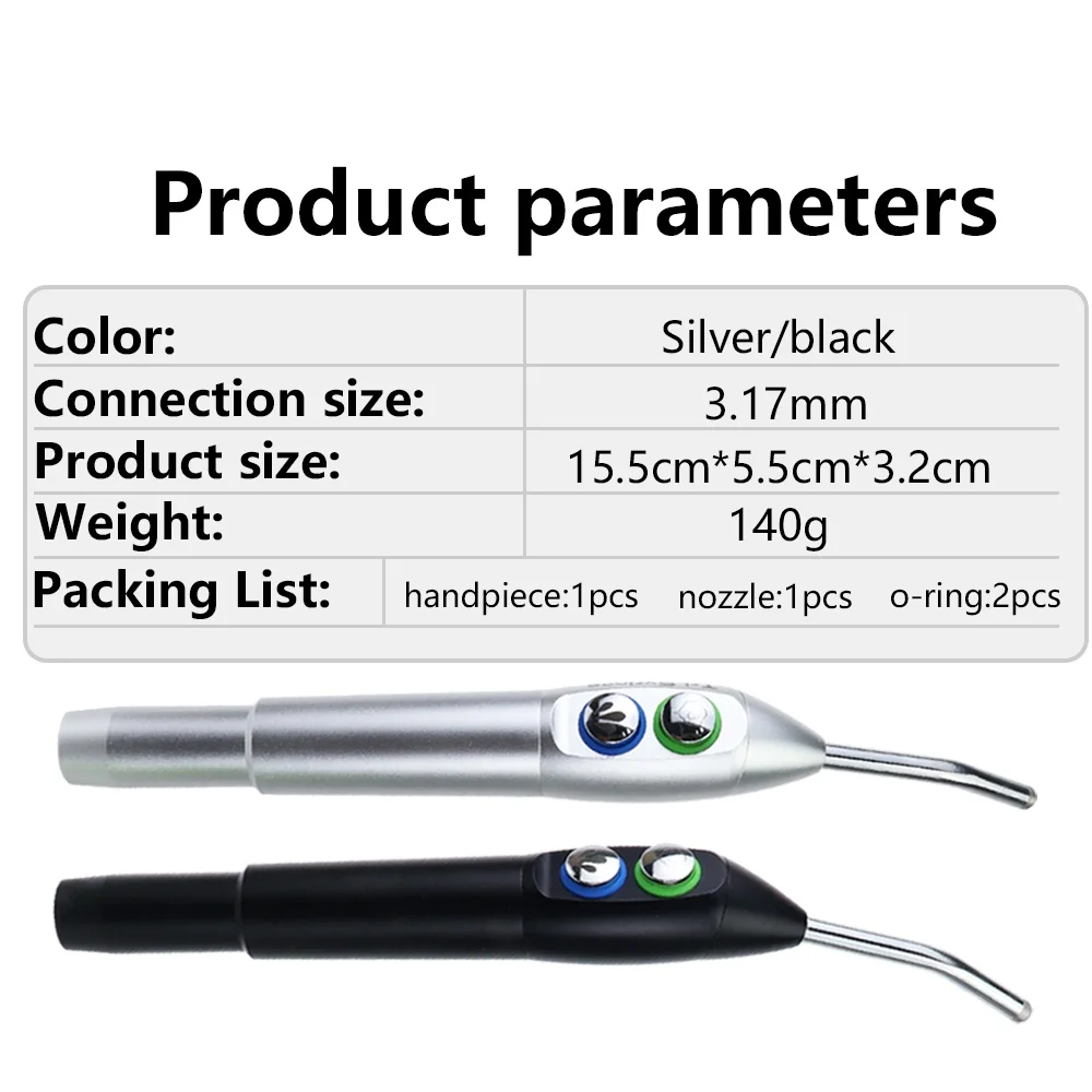 JUMTOP Dental 3-Way Syringe Handpiece, 5 Holes Jet Water Spraying