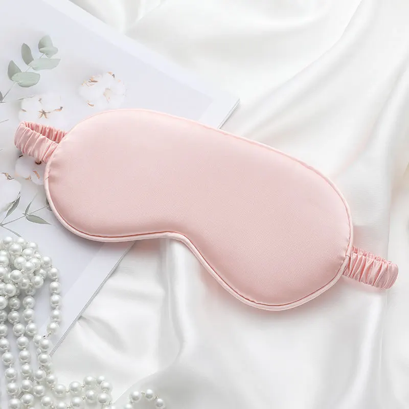 Three-Piece Set High End Silk Eye Mask Breathable Light Blocking Eye Protection Nap Break Sleep Portable Cooling Sensation