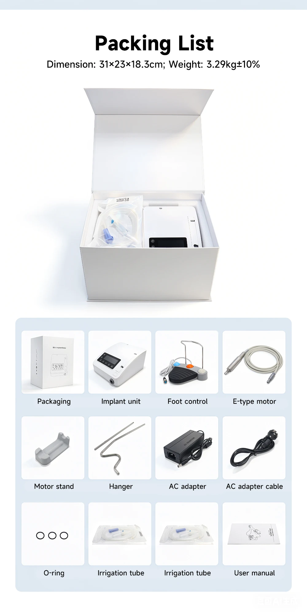 JUMTOP Dental Mini Implant Motor Build in Electric Motor and Piezo Bone Surgery Unit