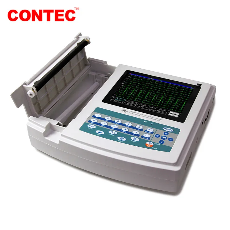 CONTEC Touch Screen Digital 12 Channel 12 Leads ECG EKG Electrocardiograph PC Software ECG1200G