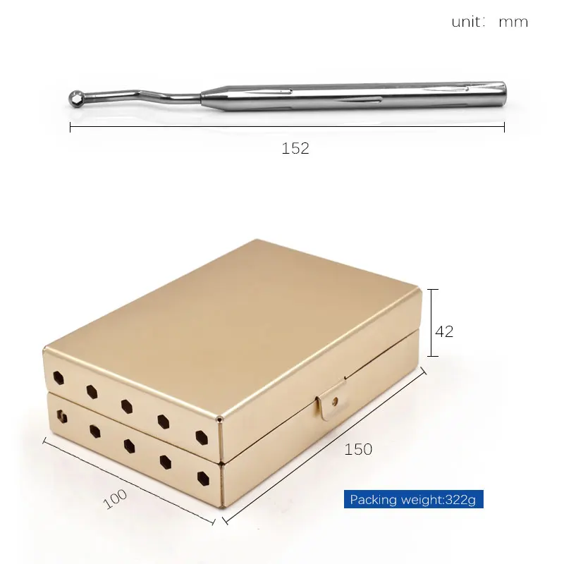 JUMTOP Dental Implant Screw Removal Kit Broken Cover Screw Extractor Surgical Remover Instruments