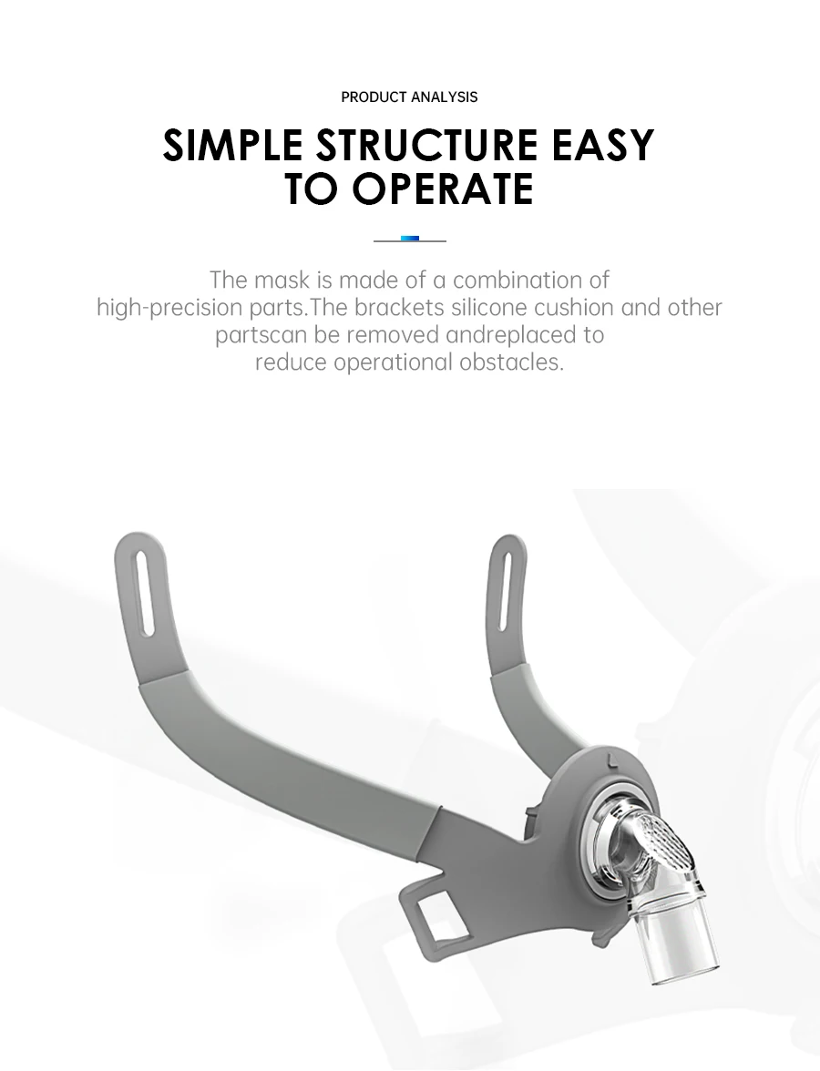 CPAP Mask BMC N5B Nasal Mask For 3 Sizes Face With Headgear Size S/M/L Fit for CPAP and Auto CPAP APAP Mask Sleep Snoring Apnea